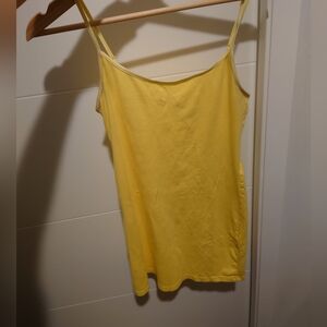 H&M Essential Basic Yellow Tank Top Cotton Size Medium Super Cute!Good Condition